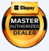 Certification that states Liberty Door & Awning as a Master Authorized Clopay Dealer.